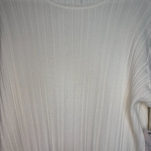 TIME AND TRU NEW Ribbed Turtleneck Womens XXL (20) White Long Sleeve - Picture 4 of 8